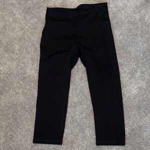 Classic Black Cropped Womens Leggings